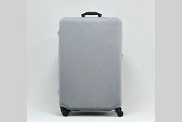 Сив калъф за голям куфар