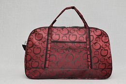 Текстилна пътна чанта в бордо