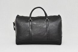 Черна пътна чанта от еко кожа