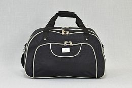 Пътна чанта в черно със син кант