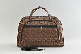 Пътна чанта от текстил в кафяво