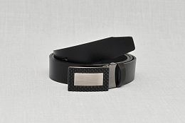 Черен колан от естествена кожа