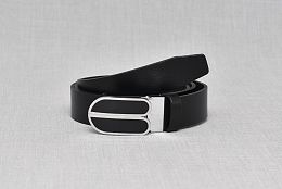 Мъжки черен колан от естествена кожа