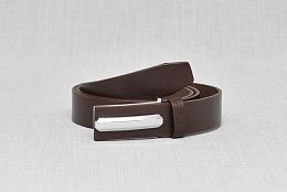 Мъжки кафяв колан от естествена кожа