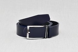 Стилен тъмносин мъжки колан