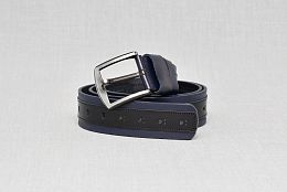 Тъмносин колан с черен акцент