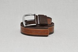 Тъмнокафяв колан от естествена кожа