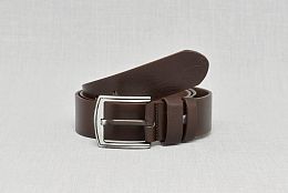 Елегантен тъмнокафяв мъжки колан