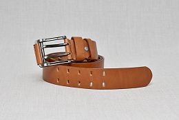 Светлокафяв мъжки колан от естествена кожа