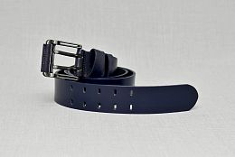 Елегантен мъжки колан в тъмносиньо