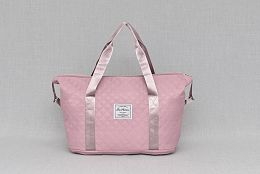 Сгъваема дамска чанта за ръчен багаж в розово