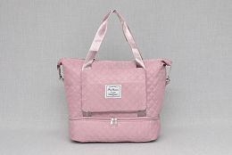 Дамска сгъваема пътна чанта в розово