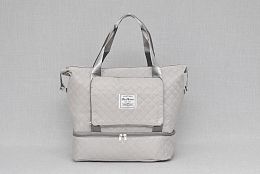 Дамска сгъваема пътна чанта в сиво