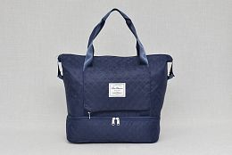 Дамска сгъваема пътна чанта в тъмносиньо