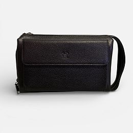 Мъжка чанта тип борсета в черно