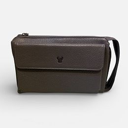 Мъжка чанта тип борсета в сиво