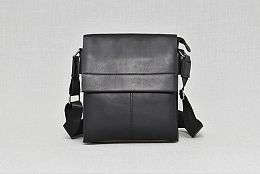 Мъжка чанта от еко кожа в черно