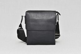 Практична мъжка чанта от еко кожа в черно