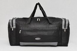 Черен сак със сиви ленти 80см