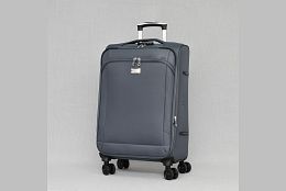 Практичен среден куфар в сиво