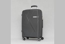 Среден куфар от полипропилен в цвят графит