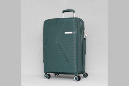 Среден куфар от полипропилен в зелено