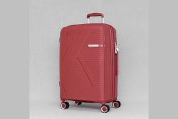 Среден куфар от полипропилен в червено