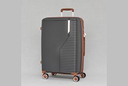 Елегантен среден куфар в тъмносиво