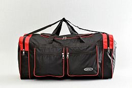 Черен сак с червено с два лицеви джоба 70см