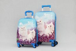 Комплект детски куфари с котета