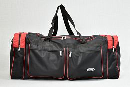 Черен сак с червено с два лицеви джоба 90см