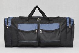 Много голям черен сак със синьо 90см