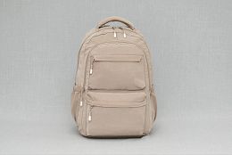 Елегантна раница в бежово с два лицеви джоба