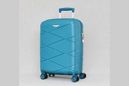 Малък куфар PP в синьо на 4 колела