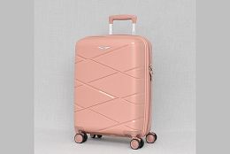 Малък куфар PP в розово на 4 колела