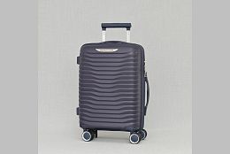 Куфар за ръчен багаж в тъмно синьо със свалящи се колела 