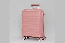 Елегантен малък куфар в розово