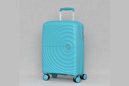 Малък куфар полипропилен в синьо