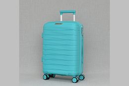 Малък куфар на 4 колела в синьо