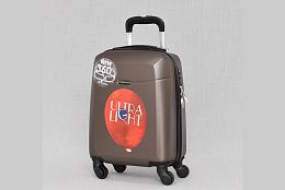 Куфар за ръчен багаж в бордо в кафяво