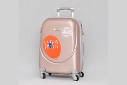 Куфар за ръчен багаж в цвят пепел от рози ABS