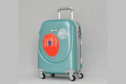 Тюркоазен куфар за ръчен багаж