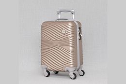 ABS малък куфар за ръчен багаж в бежово