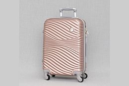 Малък ABS куфар за ръчен багаж в розово