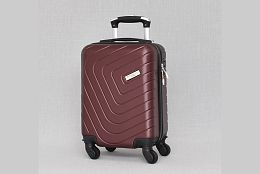 Малък куфар за ръчен багаж в цвят бордо