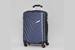 Малък ABS куфар в тъмно синьо