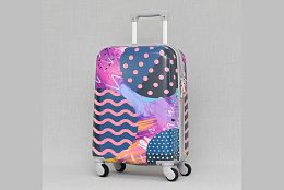 Многоцветен куфар за ръчен багаж