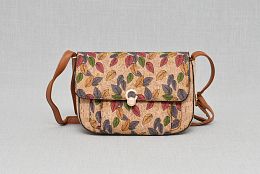 Дамска чанта за през рамо с листни мотиви