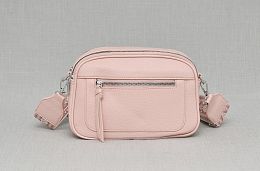 Розова дамска чанта за през рамо