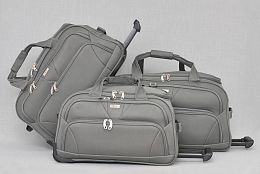 Комплект от три пътни чанта в сиво